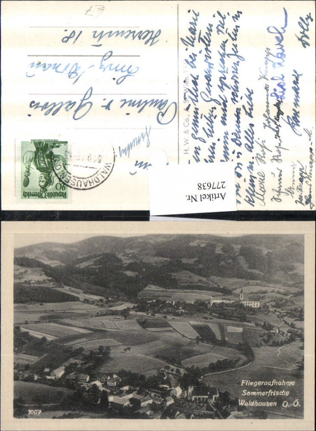 277638,Waldhausen Totale Fliegeraufnahme