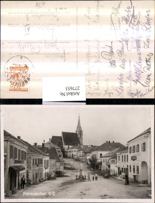 277653,Pobneukirchen Hauptplatz Gasthaus Kirche