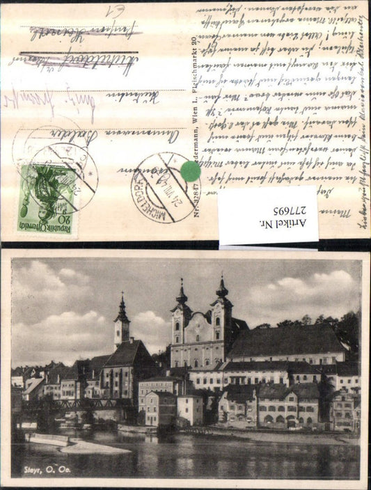 277695,Steyr Teilansicht Kirche Brücke