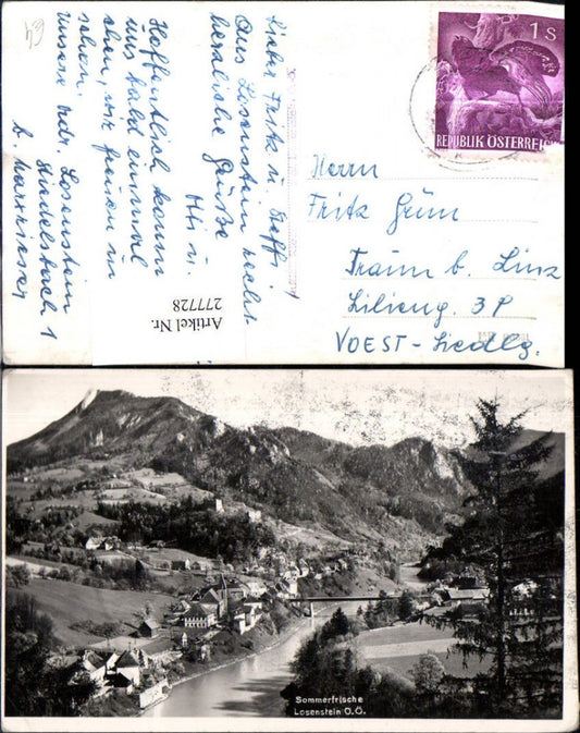 277728,Losenstein Totale Brücke Bergkulisse