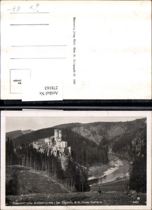 278163,Kollmitzgraben im Tayatale Ruine Kollmitz b. Raabs an d. Thaya