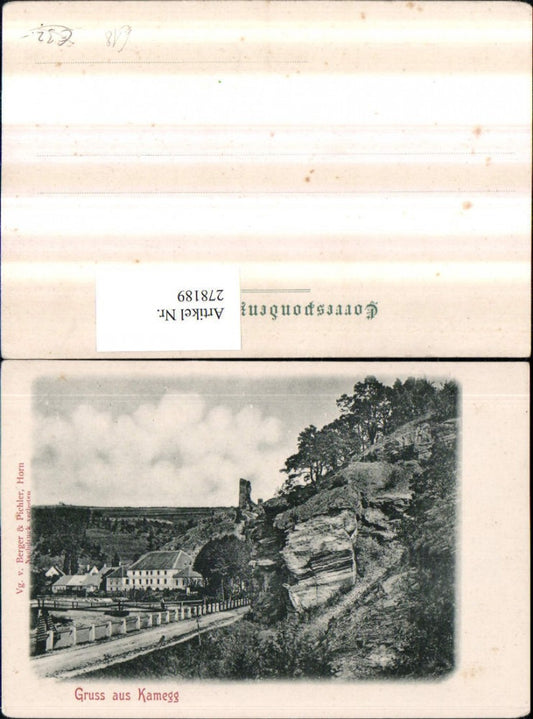 278189,Gruß aus Kamegg Teilansicht m. Ruine