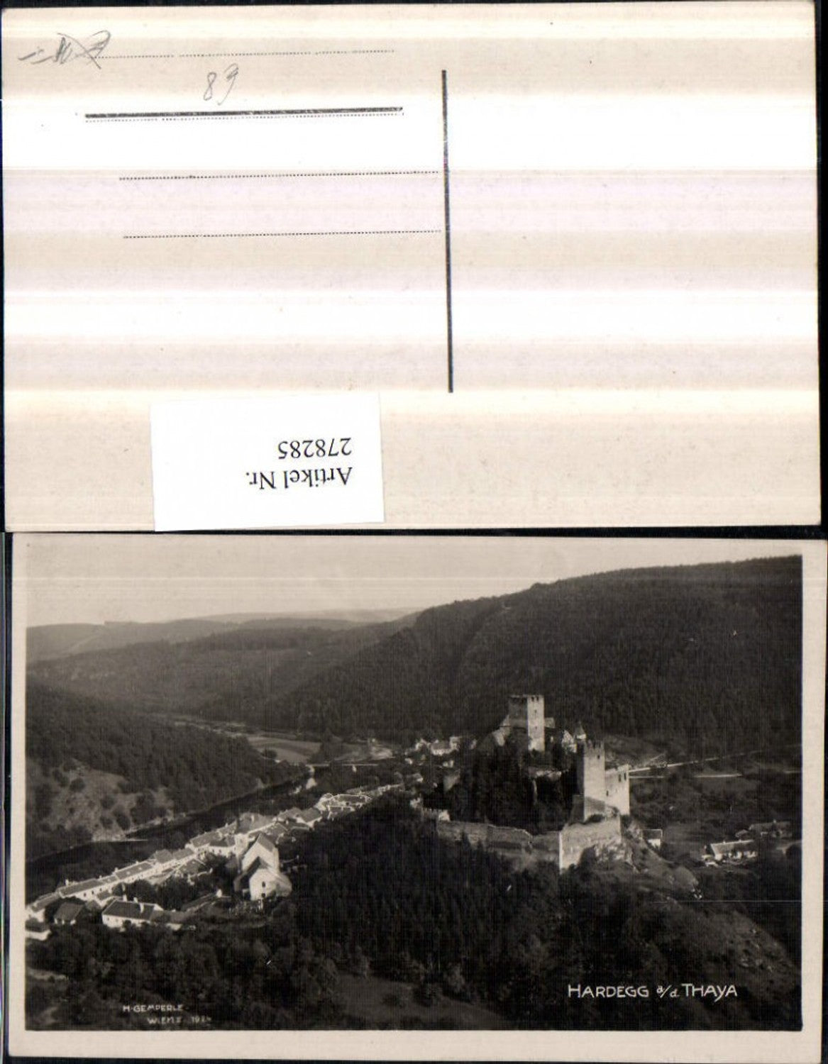 278285,Hardegg an d. Thaya Totale m. Burg