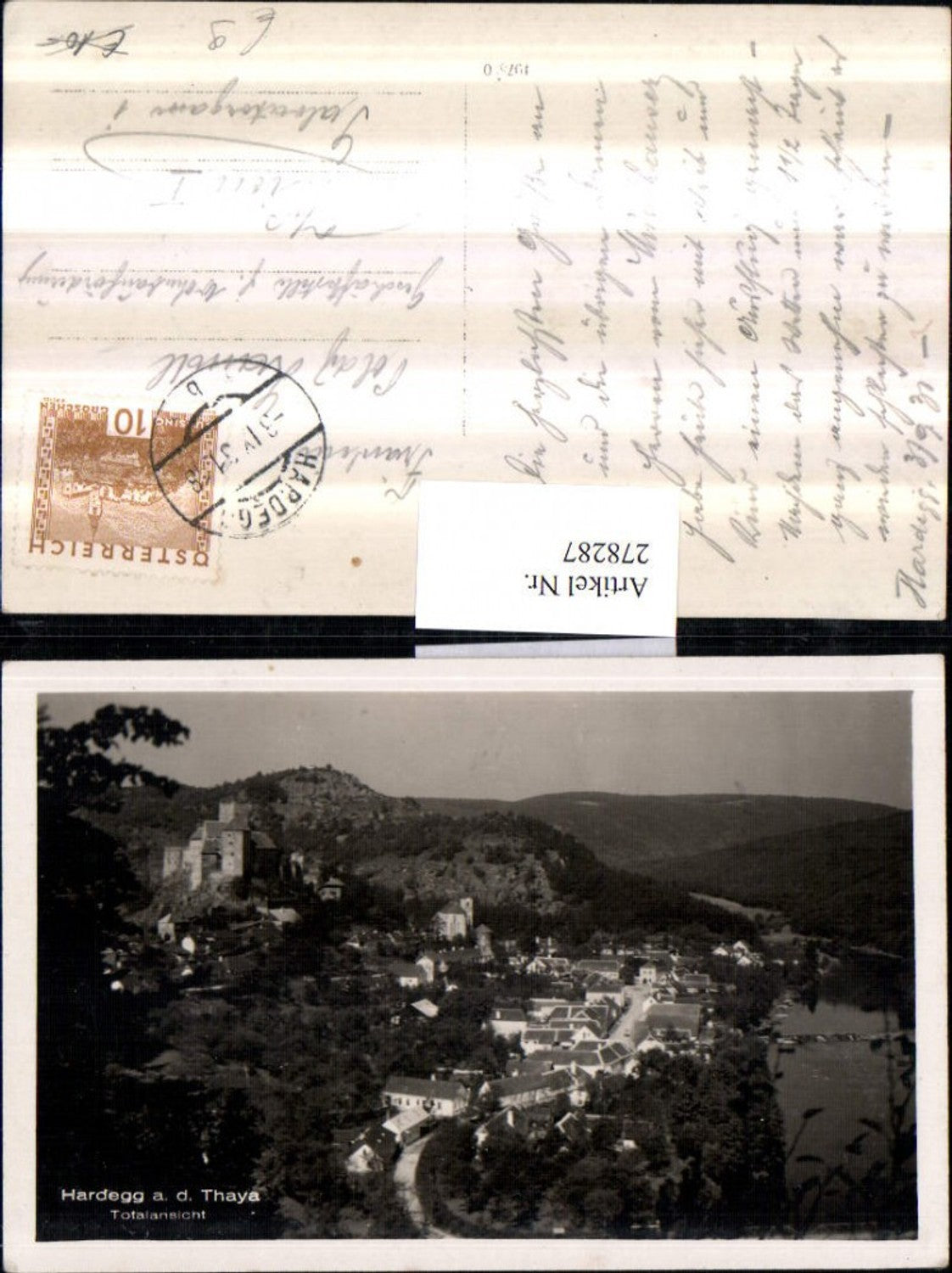 278287,Hardegg an d. Thaya Totale m. Burg