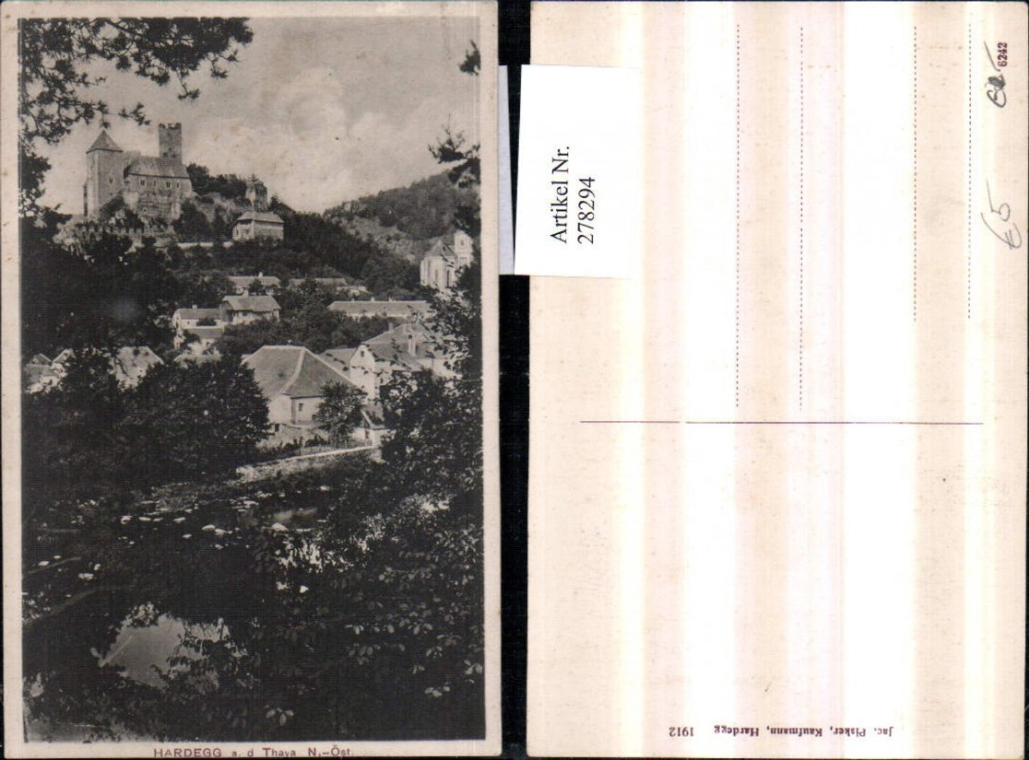 278294,Hardegg an d. Thaya Teilansicht m. Burg