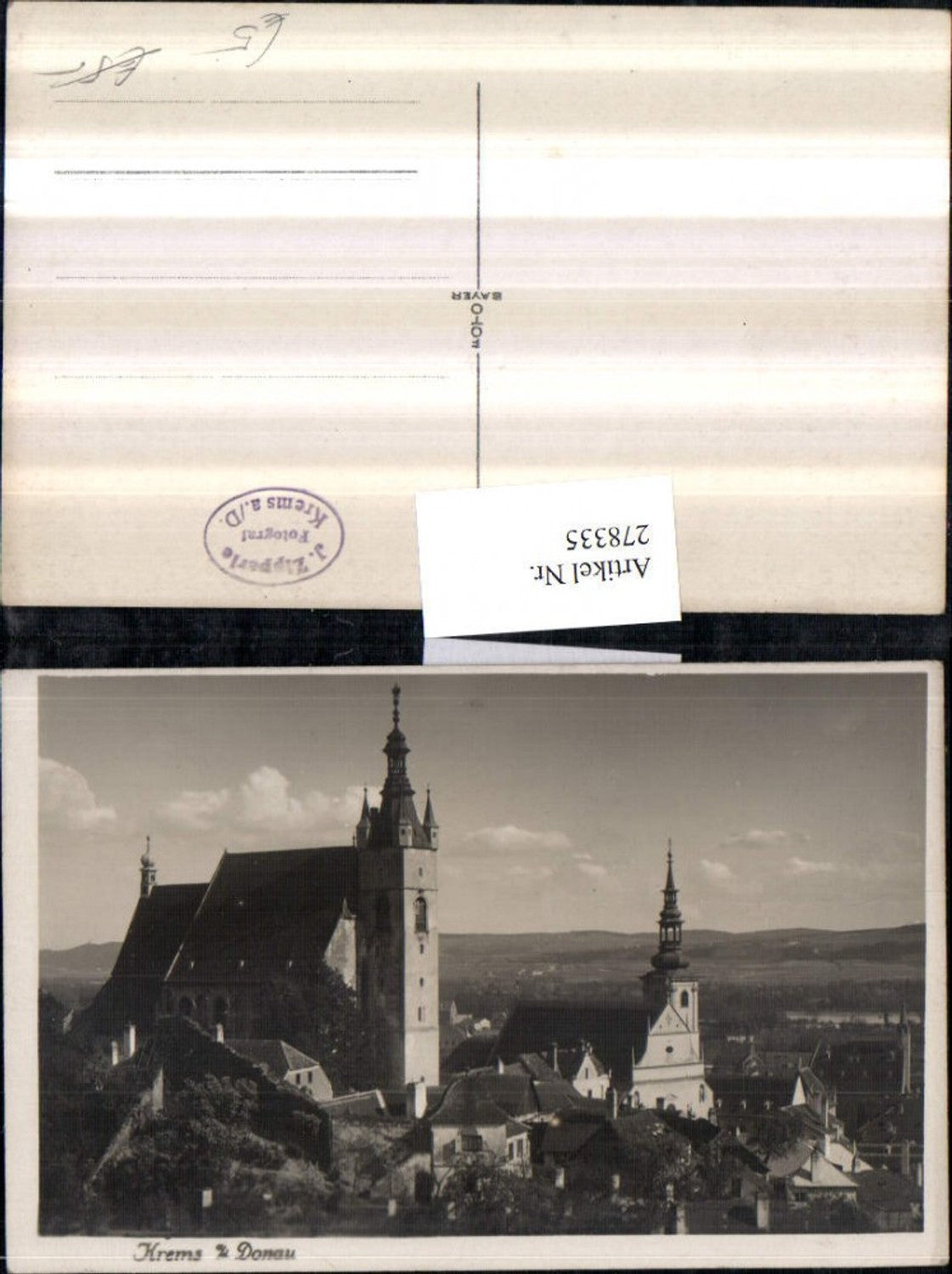 278335,Krems an d. Donau Teilansicht Kirchen