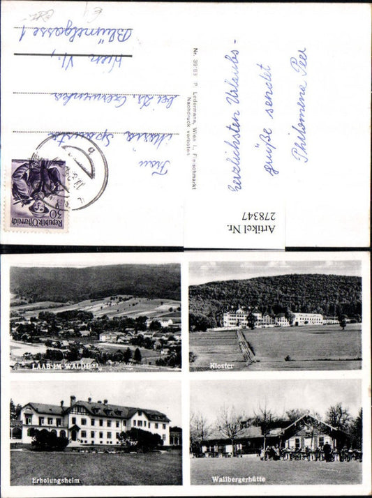 278347,Laab im Walde Totale Kloster Erholungsheim Wallbergerhütte Mehrbildkarte