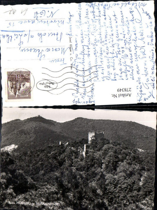 278349,Ruine Mödling u. Husarentempel