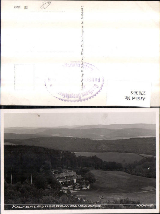 278366,Kaltenleutgeben Gasthaus Bergsteigerheim am Gaisberg