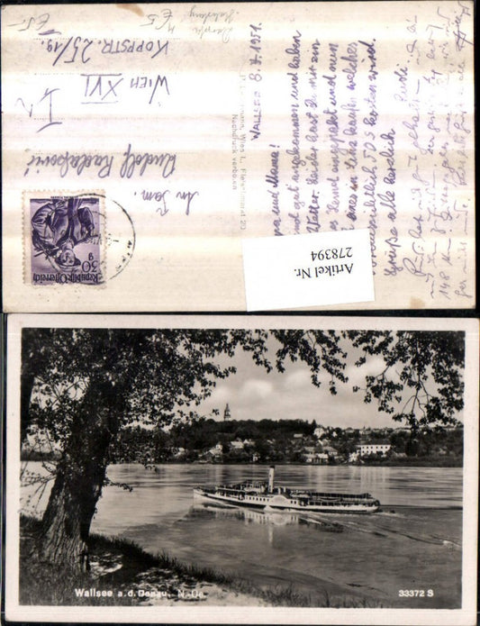 278394,Wallsee an d. Donau Teilansicht Partie Dampfer Habsburg