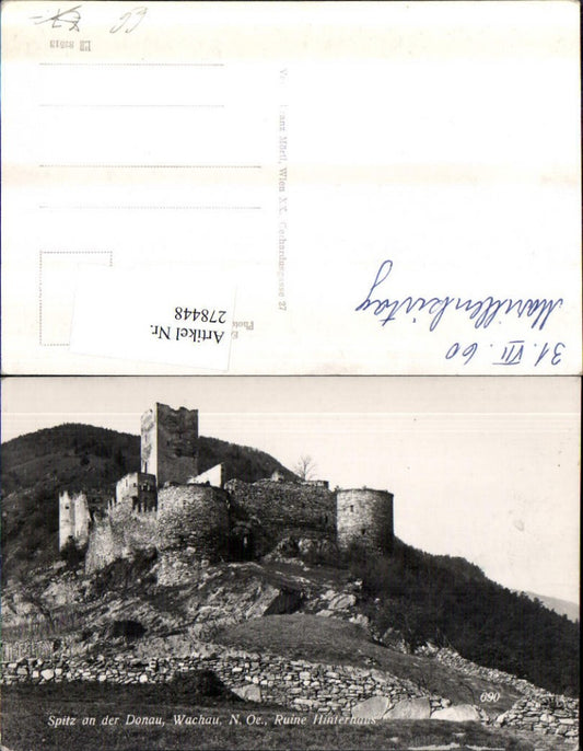278448,Spitz an d. Donau in d. Wachau Ruine Hinterhaus