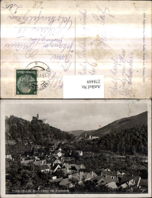278449,Senftenberg im Kremstal Totale m. Burgruine