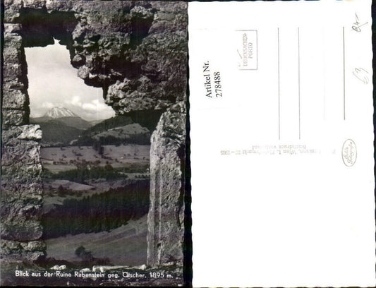 278488,Durchblick aus d. Ruine Rabenstein geg. Ötscher