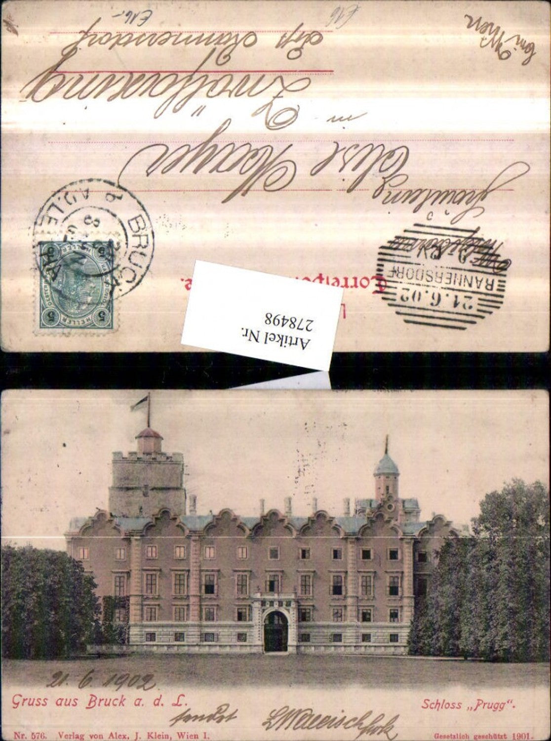 278498,Gruß aus Bruck an d. Leitha Schloss Prugg