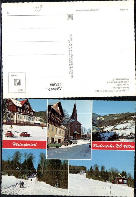 278508,Puchenstuben Totale Pension Buder Mäuerlberg-Lift Winterbilder Mehrbildkarte