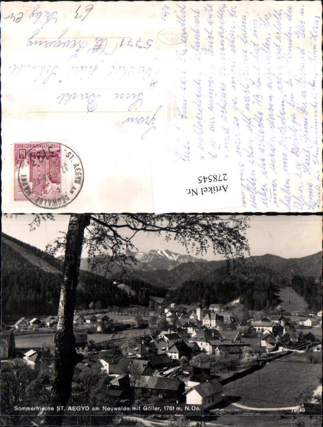 278545,St. Aegyd am Neuwalde Totale m. Göller