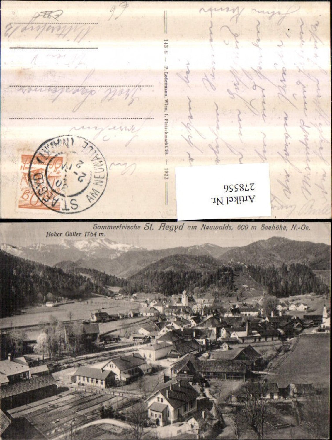 278556,St. Aegyd am Neuwalde Totale m. Hoher Göller