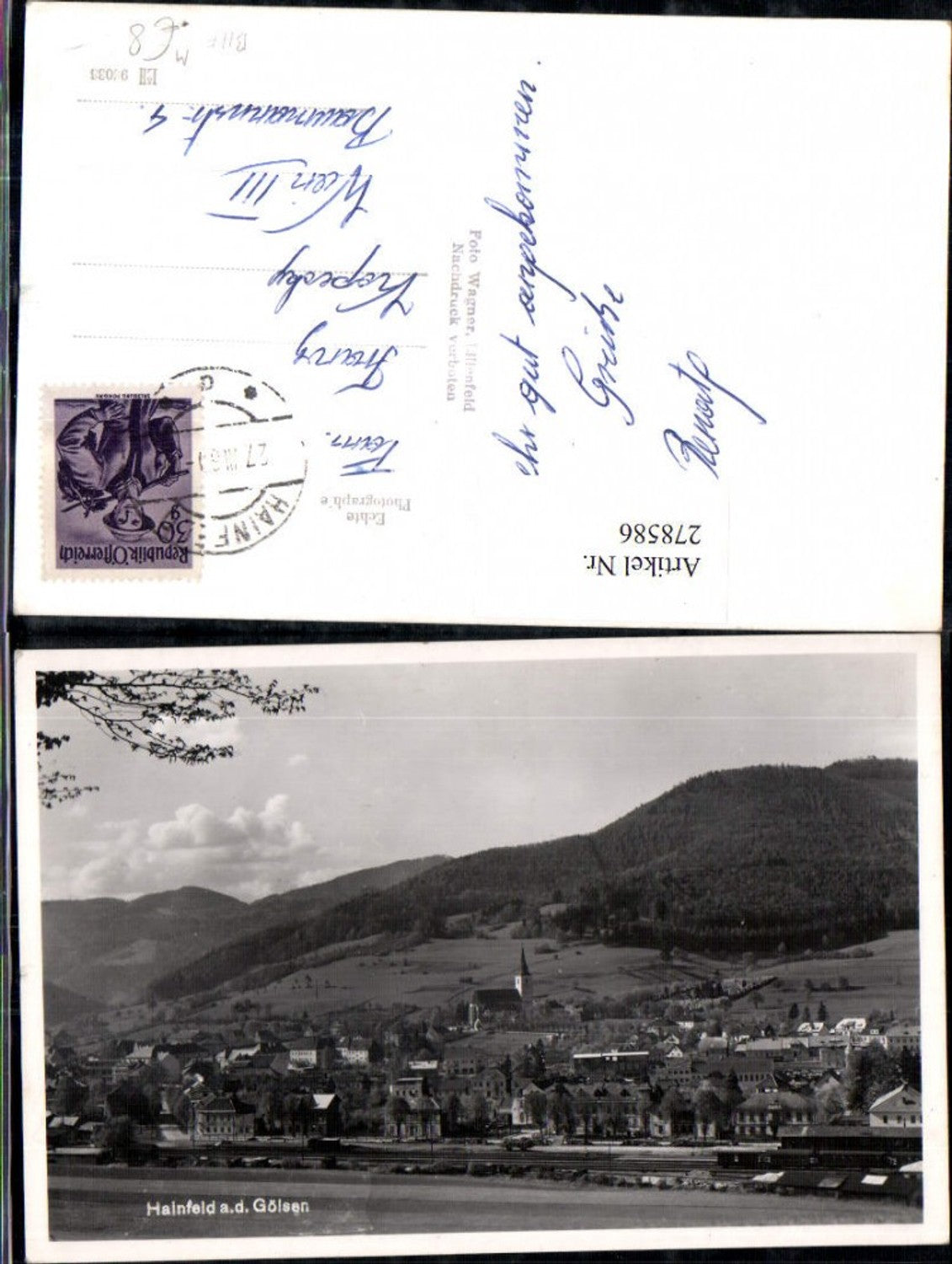 278586,Hainfeld an d. Gölsen Totale m. Bahnhof