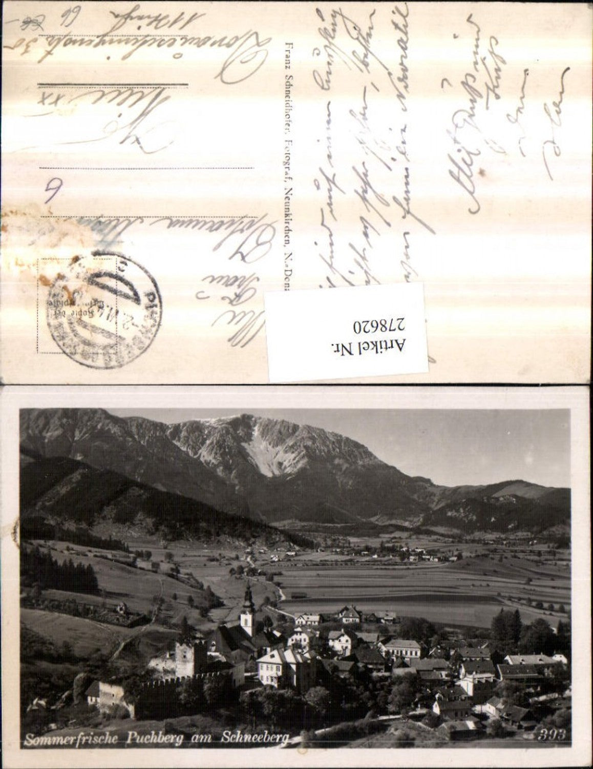 278620,Puchberg am Schneeberg Totale Bergkulisse