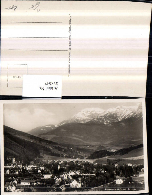 278647,Payerbach Totale m. Raxalpe Bergkulisse Viadukt