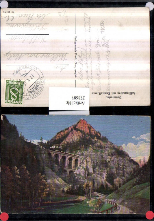 278687,Semmeringbahn Adlitzgraben m. Krauselklause Viadukt b. Semmering