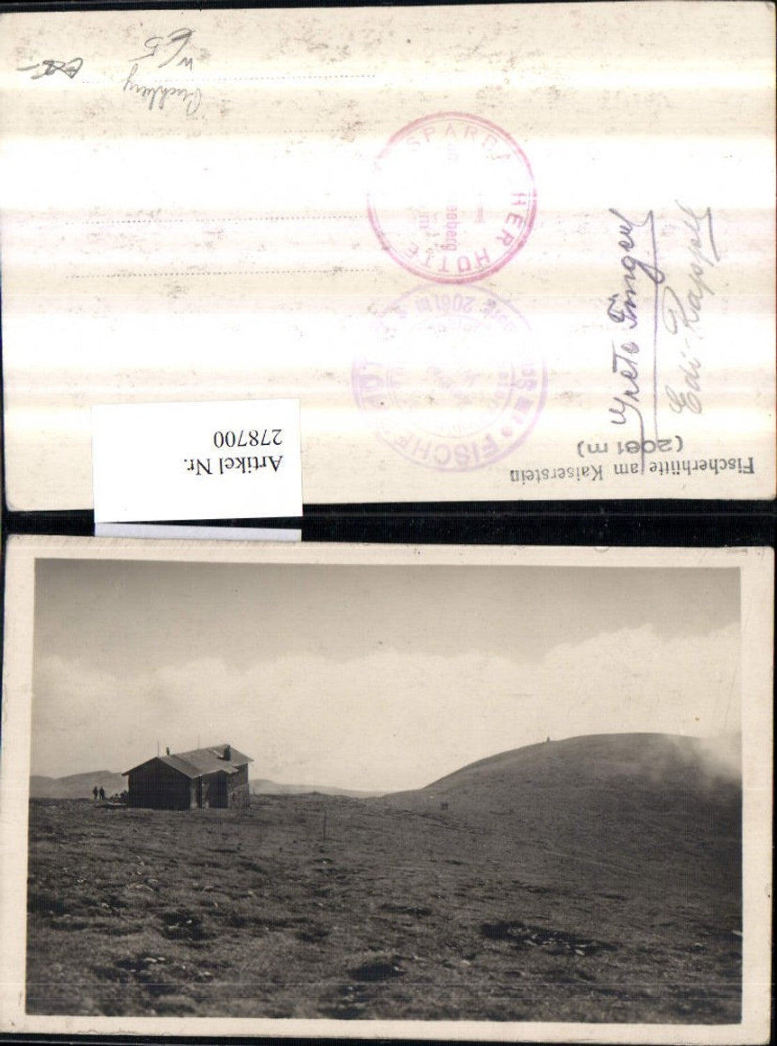 278700,Fischerhütte Berghütte am Kaiserstein b. Puchberg