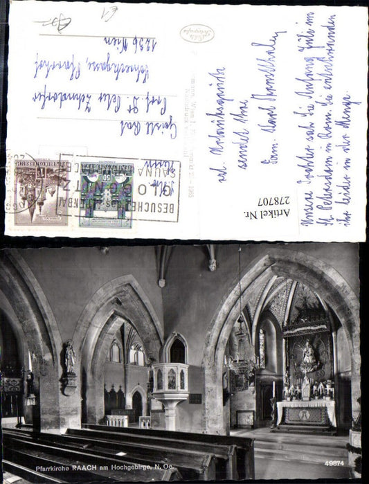278707,Raach am Hochgebirge Pfarrkirche Kirche Innenansicht Kanzel