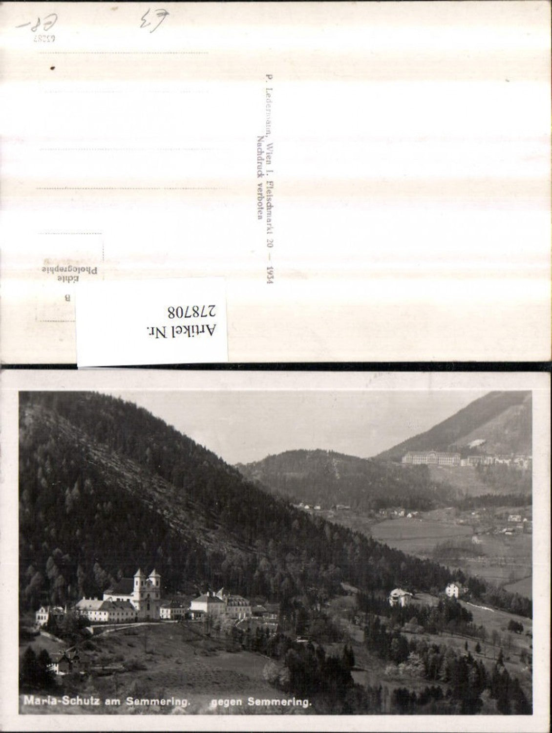278708,Maria-Schutz am Semmering Totale geg. Semmering Hotel
