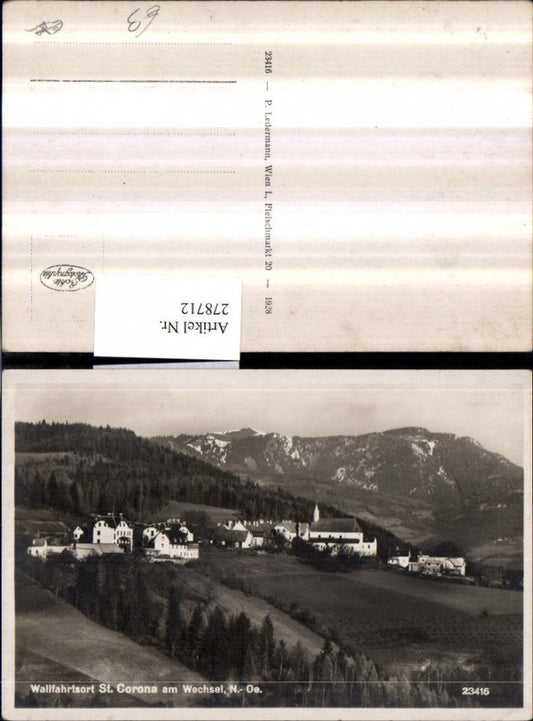 278712,St. Corona am Wechsel Totale Bergkulisse