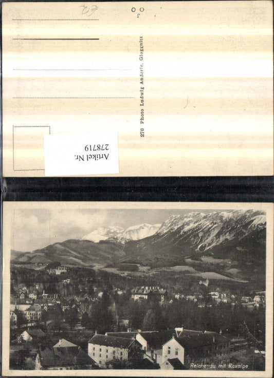 278719,Reichenau Totale m. Raxalpe Bergkulisse
