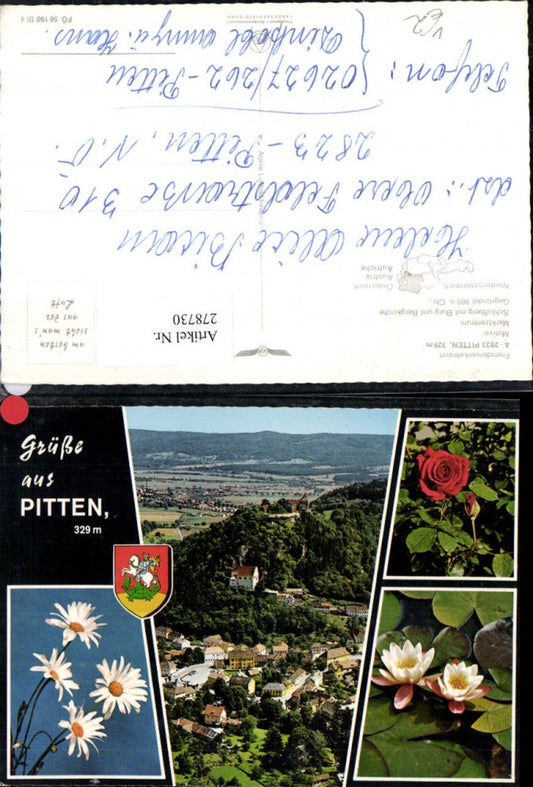 278730,Pitten Totale Rose Seerose Mehrbildkarte pub Alpine Luftbild 56190