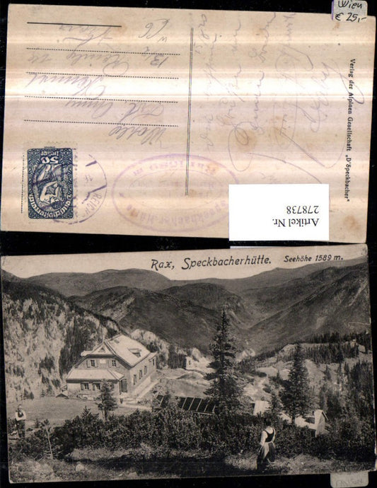 278738,Rax Speckbacherhütte Berghütte b. Breitenstein Bergkulisse