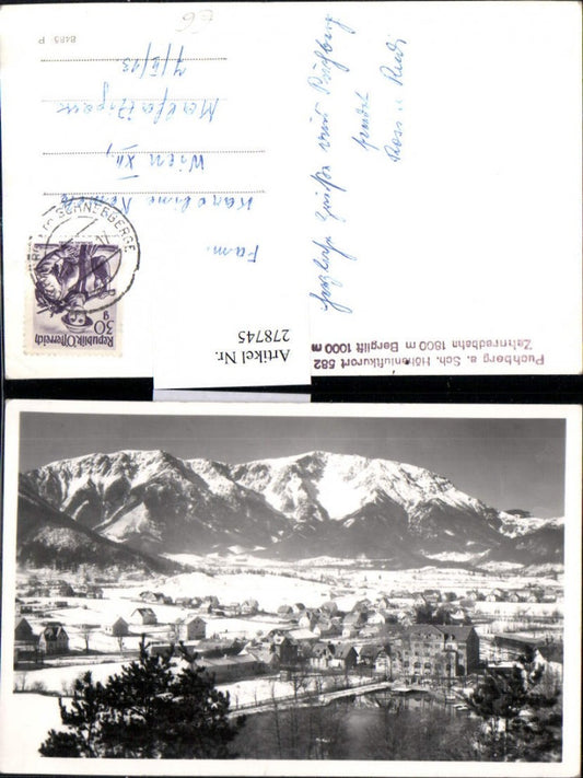 278745,Puchberg am Schneeberg Totale Bergkulisse Winterbild