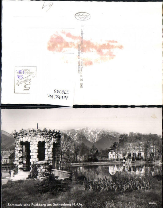 278746,Puchberg am Schneeberg Teich Steinpavillon