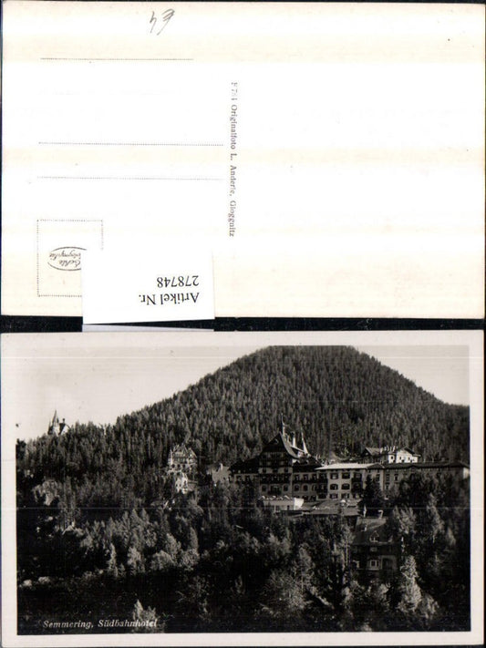 278748,Semmering Südbahnhotel