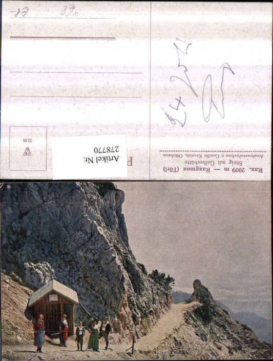 278770,Rax Raxgmoa Törl Steig m. Gelberhütte b. Reichenau