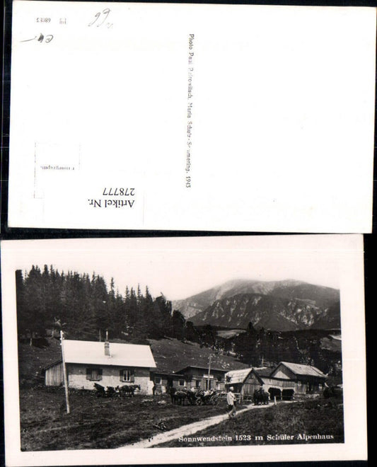 278777,Sonnwendstein Schüler Alpenhaus Bergkulisse b. Semmering