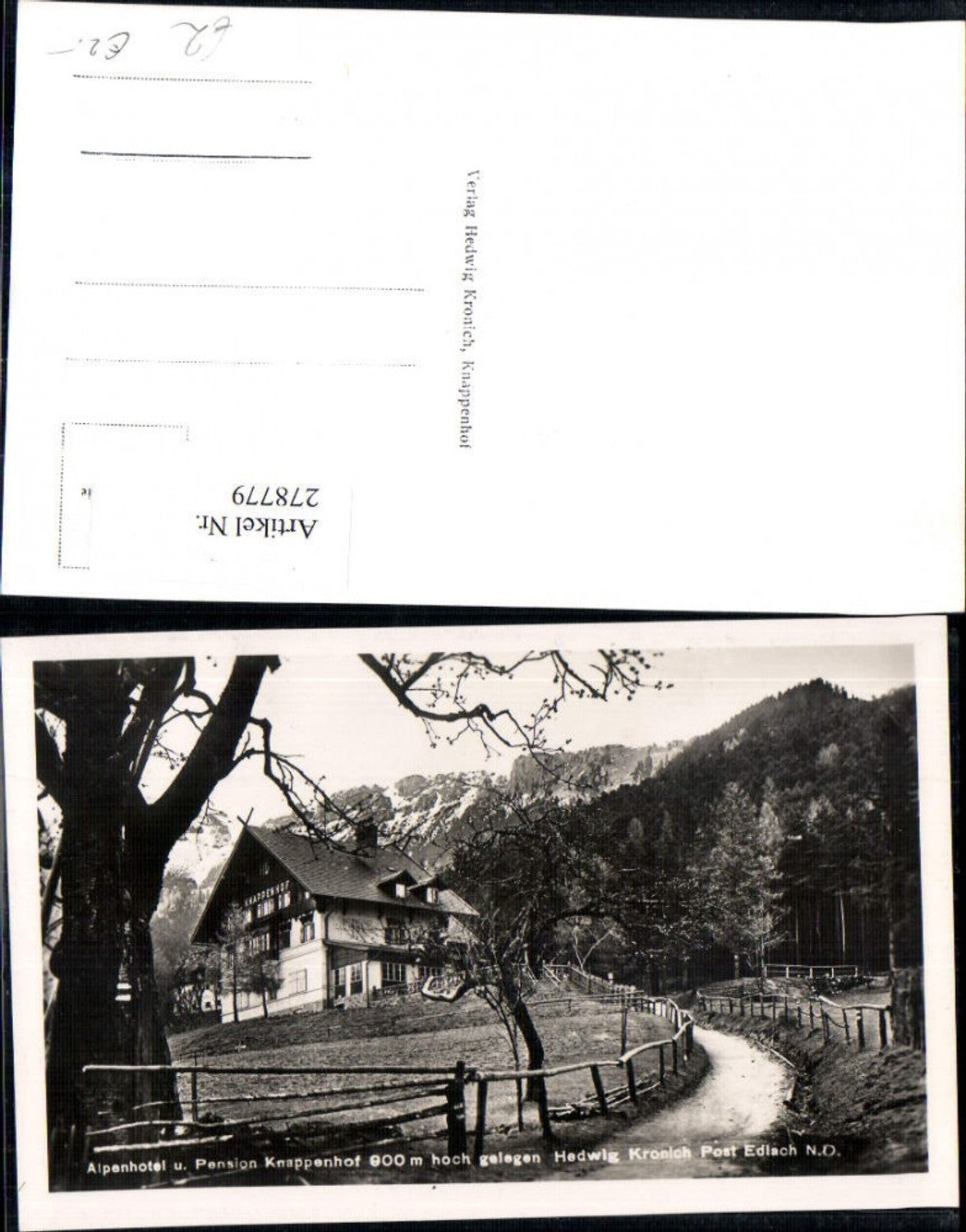 278779,Alpenhotel u. Pension Knappenhof b. Edlach