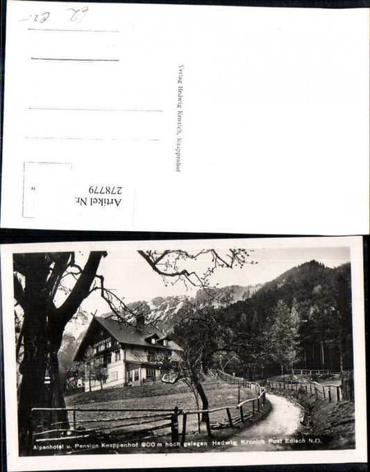 278779,Alpenhotel u. Pension Knappenhof b. Edlach