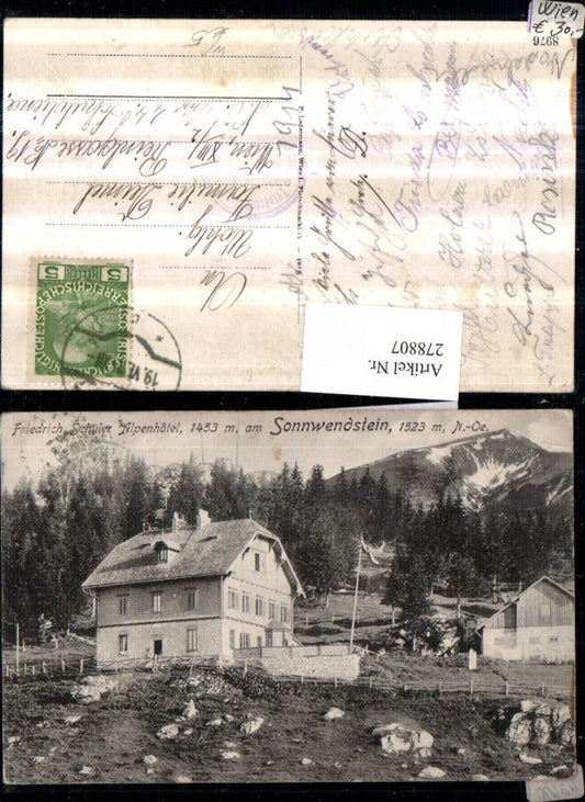 278807,Friedrich Schüler Alpenhotel am Sonnwendstein b. Semmering