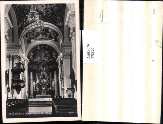 278826,Klein Mariazell Innenansicht d. Kirche Kanzel Deckengemälde