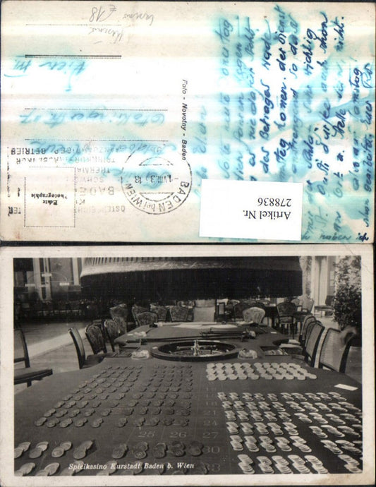 278836,Baden b. Wien Spielcasino Casino Kasino Innenansicht Roulette