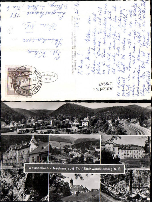 278847,Weissenbach an d. Triesting Totale Gebäude Steinwandklamm Mehrbildkarte