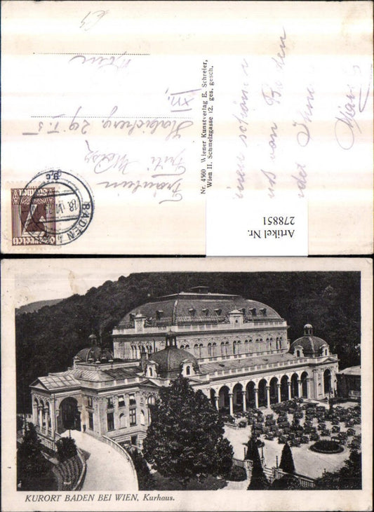 278851,Baden b. Wien Kurhaus