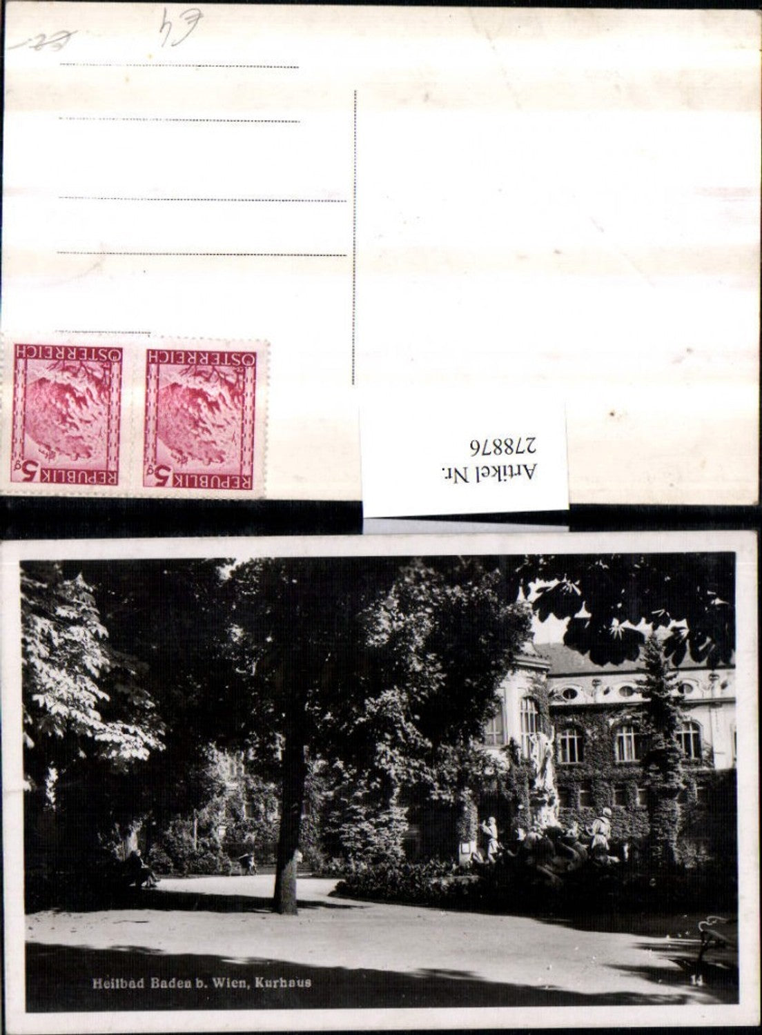 278876,Baden b. Wien Kurhaus