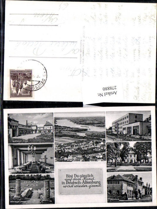 278880,Deutsch-Altenburg Totale Kurhaus Speisesaal Museum Römische Arena Mehrbildkarte