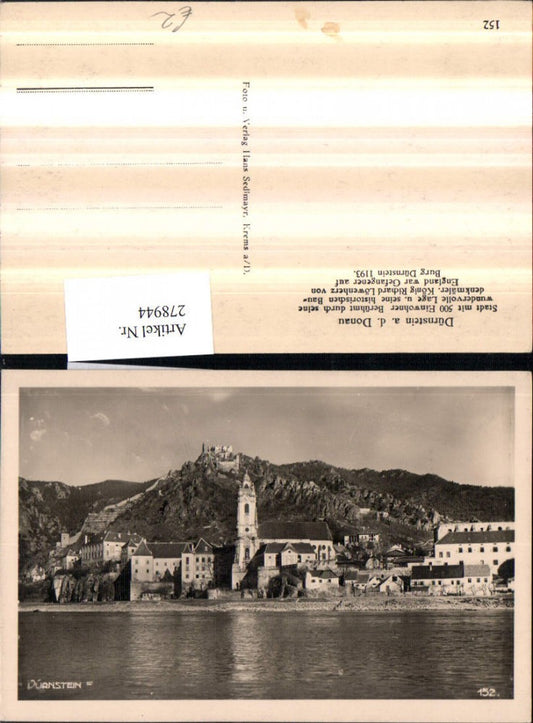 278944,Dürnstein an d. Donau Totale m. Ruine