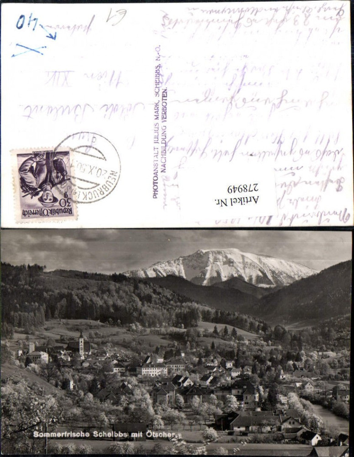 278949,Scheibbs Totale m. Ötscher Bergkulisse