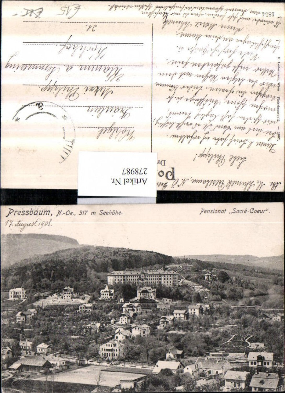 278987,Pressbaum Totale m. Pensionat Sacre-Coeur