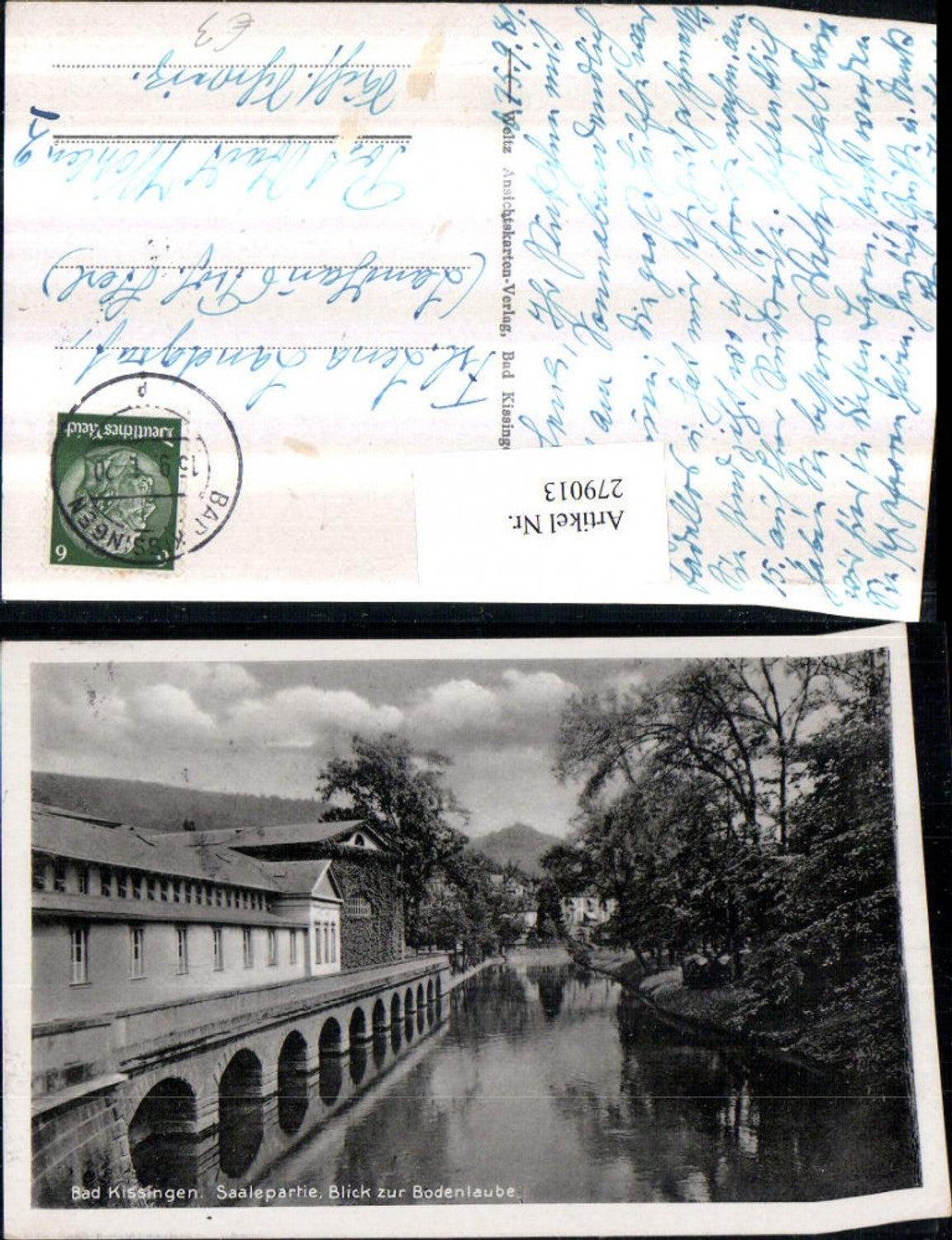 279013,Bad Kissingen Saalepartie Blick zur Bodenlaube